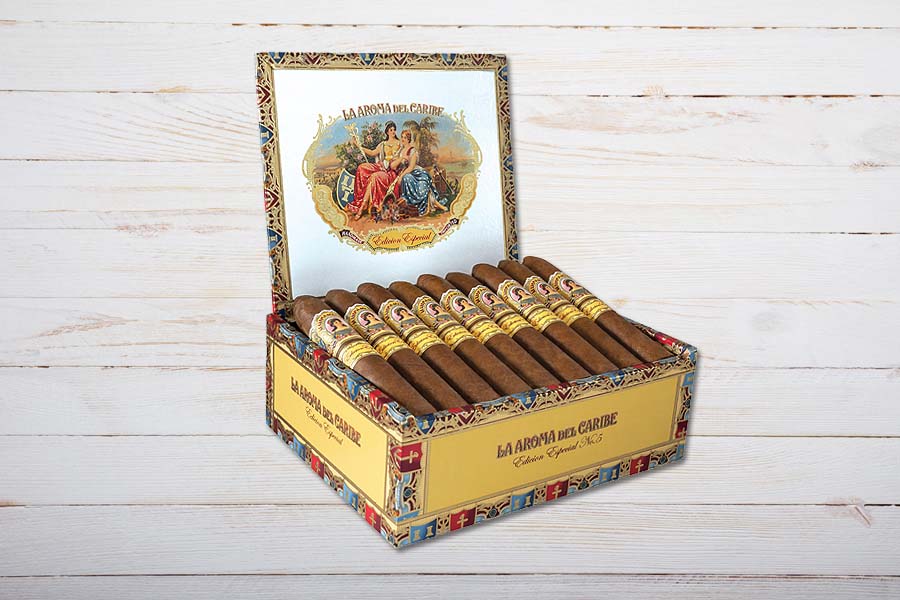 La Aroma del Caribe Zigarren Edicion Especial No.5, Belicoso, Ring 52, Länge 140 mm, Box 25er