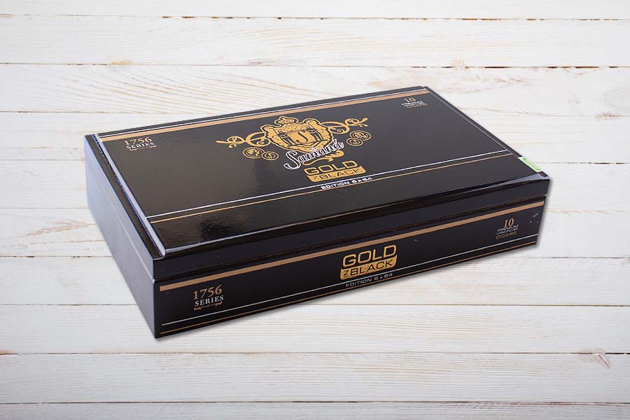 Samana Zigarren 1756 Series Gold in Black Edition Jumbo, Ring 64, Länge: 152 mm, Box 10er