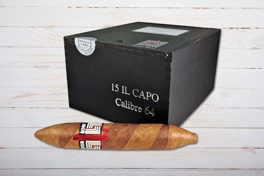 Corleone Zigarren Il Capo. Gros Figurado, Ring 64, Länge: 152 mm, Box 15er