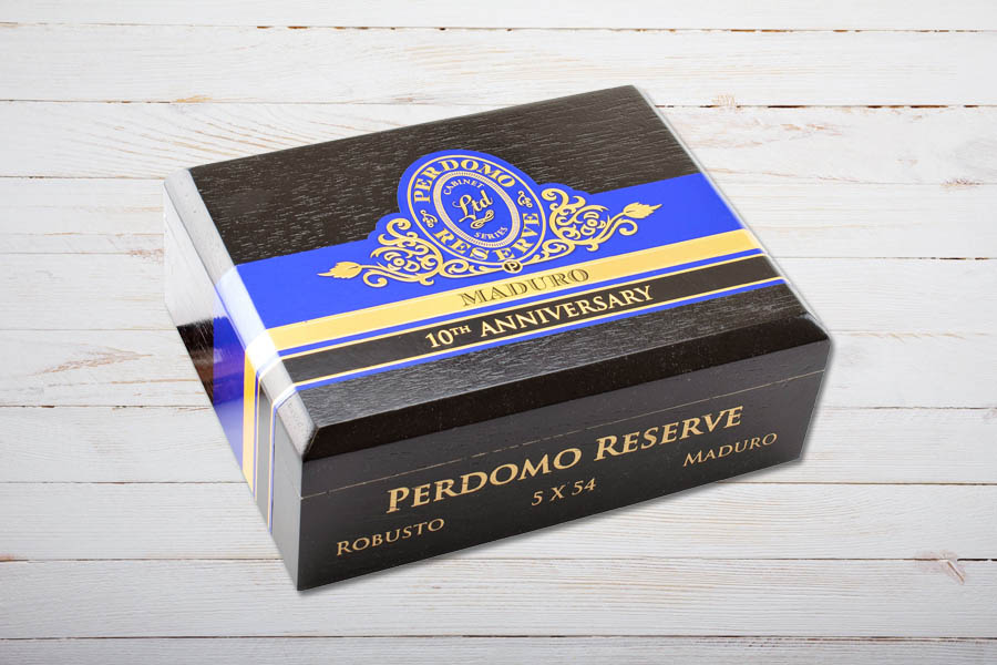 Perdomo Reserve 10th Anniversary Maduro boxpressed Robusto, Ring 54, Länge: 127 mm