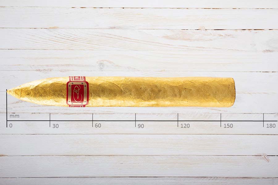 Zigarren 24 Karat Golden Torpedo, Ring 54, Länge: 159 mm