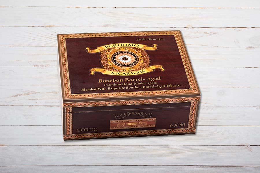 Perdomo Zigarren Nicaragua Bourbon Barrel Aged (BBA) Sun Grown Gordo, Ring 60, Länge: 152 mm, Box 24er
