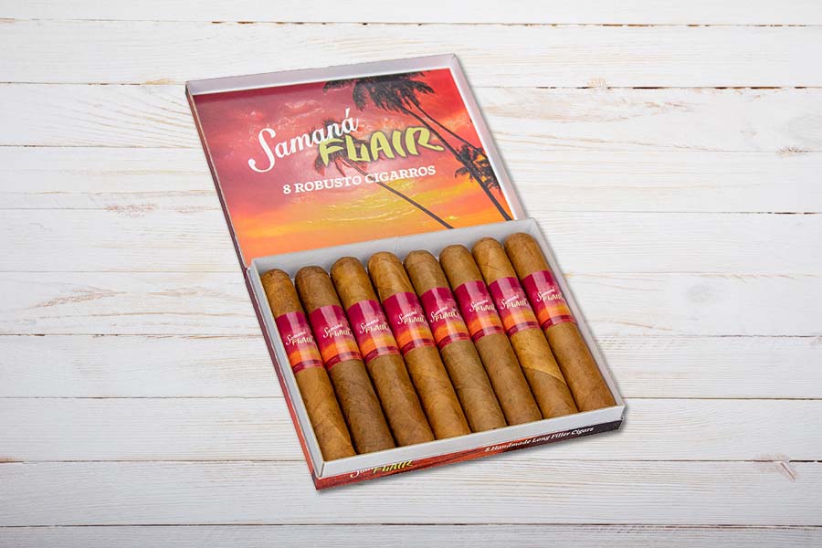 Samana Flair Robusto Cigars, Box 8er
